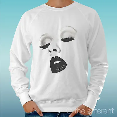 $28.62 • Buy Felpa Man Light Sweater White   Christina Aguilera Lips   Road To Happiness