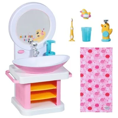 BABY Born Bath Hand Wash Basin Interactive Doll Playset With Accessories • £34