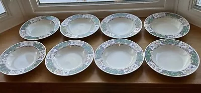 Mikasa Provential Villa Medici 8 Rimmed Soup Bowls 9.25” Round • $49.99