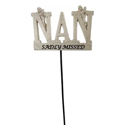 Sadly Missed NAN Angel Memorial Tribute Stick Graveside Plaque • £5.99