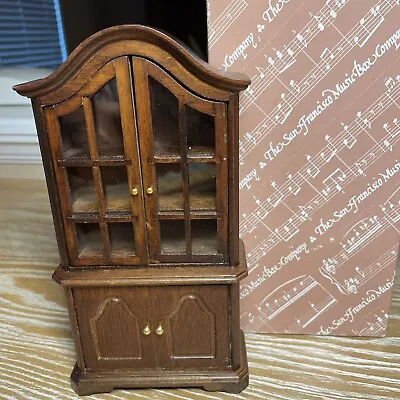 Dollhouse China Cabinet Hutch Wooden Furniture 1:12 San Francisco Music Box • $20