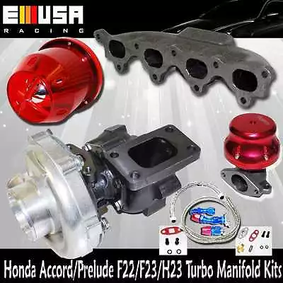 Cast Turbo Manifold Kits For Accord F22/F23 Series Prelude H23T3/T4 Flange RED • $399.99