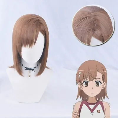 Toaru Kagaku No Railgun Misaka Mikoto Cosplay Wig Short Brown • $24.26