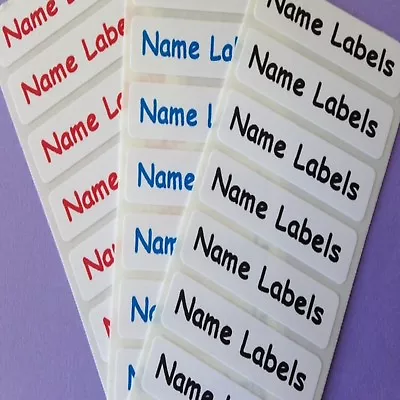 Iron On Personalised School Clothing Name Labels Waterproof Tapes Tags • £2.50