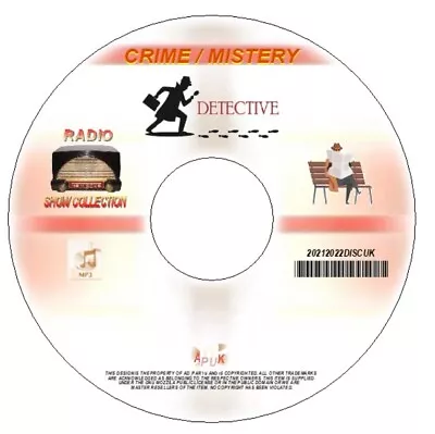 Old Time Radio 257 Files Otr Mistery Crime Detective Shows Mp3 Audio Dvd Rom • £3.99