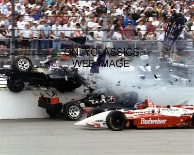 1995 Stan Fox Car Wreck Hit By Eddie Cheever's Indy 500 Auto Racing 8x10 Photo • $14.41