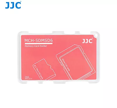 JJC MCH-SDMSD6CN Crimson Credit Card Memory Card Holder For 2 SD & 4 Micro SD • $7.45