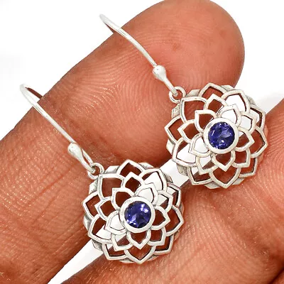 Celtic - Natural Iolite - India 925 Sterling Silver Earrings SY2 CE28501 • £9.89