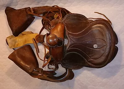 Vintage Children's Western Brown Leather Pony Horse Saddle • $117.99