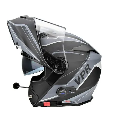 Viper Rs-v171 Blinc Bluetooth Blinc Flip Front Motorcycle Helmet Zone Grey • $261.23