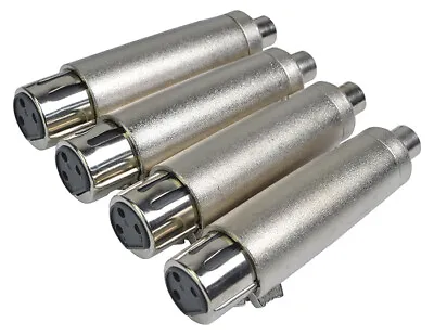 XLR Female To Phono/RCA Adaptor Pack Of 4 • £9.95