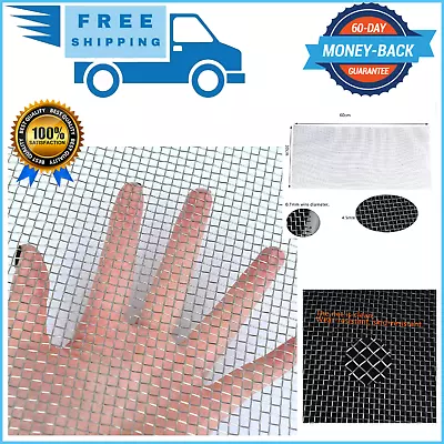 Stainless Steel Woven Wire Mesh Roll Metal Mesh Sheet Screen Window Mesh 5 M • $18.79