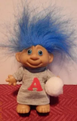 Monkey Face Troll Doll 3.75  Tall Athlete With Ball Vintage • $29.99