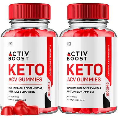 (2 Pack) Activ Boost Keto ACV Gummies For Weight Loss & Fat Burn (120 Gummies) • $29.95