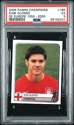 2005 Panini Champions Of Europe Sticker XABI ALONSO #185 England - PSA 5 NR • $4.96