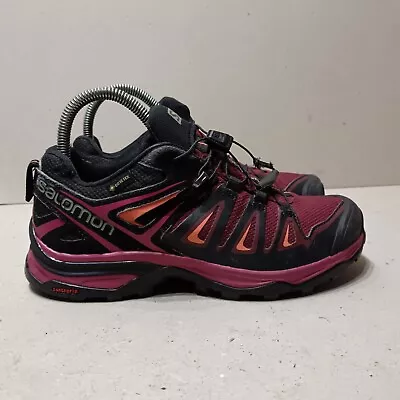 Salomon X Ultra Gtx Women's Trail Running Trainers Red/black Size Uk4.5 Eu37 • £39.95