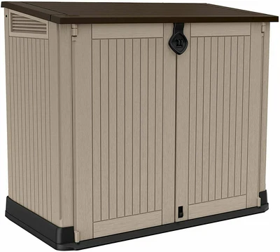 £139.99 • Buy Outdoor Plastic Garden Storage Shed Box Beige Brown Keter Store It Out Midi 845L