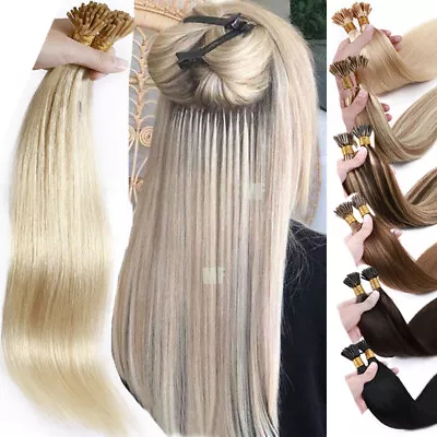 THICK 200G I Tip Stick Human Remy Hair Extensions Micro Nano Ring 1G/S BLONDE US • $44.53