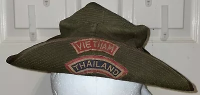 Vietnam War Thailand / Vietnam Saigon Cowboy / Bush Hat With Jump Wings Named • $124.99