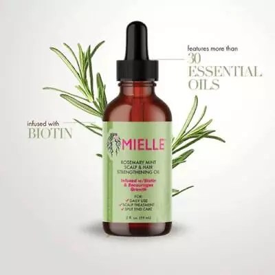 Mielle Rosemary Mint Scalp & Hair Strengthening Oil - 2 Fl Oz Grow Hair Fast UK • £7.35