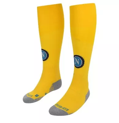 Napoli Yellow Away Football Socks 2018/19 Kappa BNIB XL UK 11-14 • £9