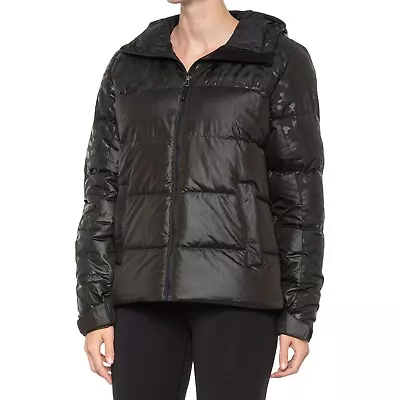 MARMOT Black Techno Camo GUIDES 700 DOWN Insulated Hooded JACKET Womens XL NEW • $199.79