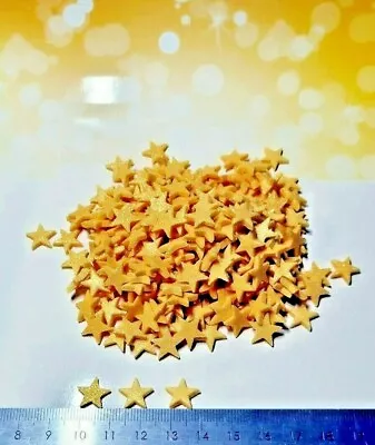 100 Gold Sparkle Edible Stars Cake Topper Cupcakes Sprinkles Glitter • £4.69