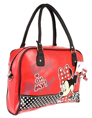 Girls Red Minnie Mouse Bag Faux Leather Official Disney Merchandise NEW • £13.99