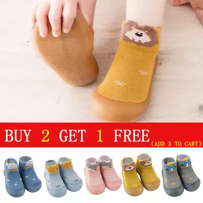 £5.49 • Buy Spring Kids Baby Girls Boys Toddler Anti-slip Slippers Socks Cotton Shoes