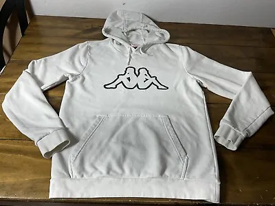 Kappa Men’s Hoodie Pullover French Terry Size Medium White Slim Fit • $39.99