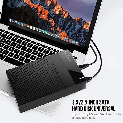 2.5  3.5  External USB 3.0 SATA HDD SSD Hard Disk Drive Enclosure Caddy Case Box • £6.07