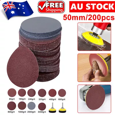 200Pcs Polishing Sanding Discs 80-3000 Grit Sandpaper Sand Paper Sander Pad Kit • $19.85