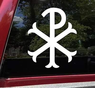 Chi Rho Christogram Vinyl Decal V3 - Monogram Of Jesus Christ - Die Cut Sticker • $4.99