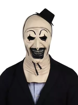 Black Hat Joker Mask Terrifier Art The Clown Cosplay Latex Mask Halloween Props • $30.99