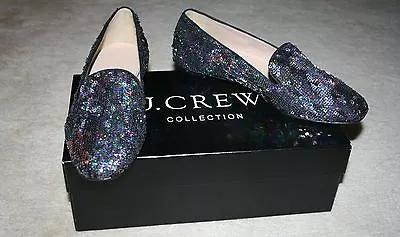 J.crew Collection Darby Sequin Loafers Size 6m Black • $67.49