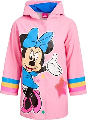 Disney Minnie Mouse Raincoat Lightweight Waterproof Slicker For Girls Size 2-5 • £28.94