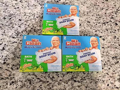 3 Mr. Clean BATH Gain Scent Magic Eraser 2 Pack Equals 6 Pads Total • $18.99