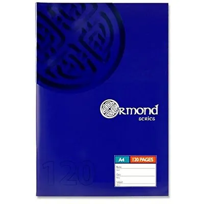 Ormond Series A4 Lined Exercise Pad. 120 Ruled Pages. Blue School Book 75244 • £3.10