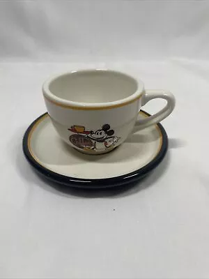 Walt Disney World Disneyland MICKEY MOUSE Coffee Espresso Tea Mug Cup And Saucer • $50