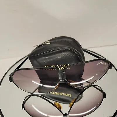 Vintage Black Shaded Ferrari Folding Glasses With Case No Scratches Or Breaks • $42.71