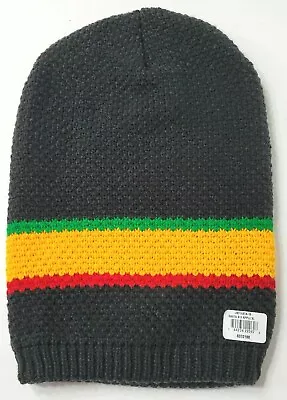 Jamaican Marley Reggae Style Black Big Apple Crochet Slouchy Long Rasta Beanie • $18