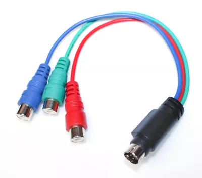 ATI 7-Pin S-Video To 3 RCA Female Component Splitter Adapter Cable 6110017600G • $19.90