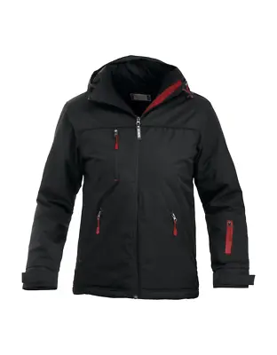 Clique Morris Mens Padded Coat | Showerproof | Detachable Hood | Black | S-4XL • £96.40