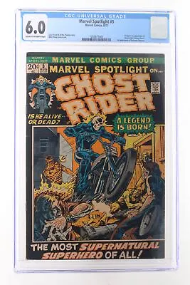 Marvel Spotlight #5 - Marvel Comics 1972 CGC 6.0 Origin + 1st App Of Ghost Rider • $1129