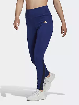 Adidas Women's Beat The Heat Tights GS8600 Victory Blue/Gold Met $45 • $31.50