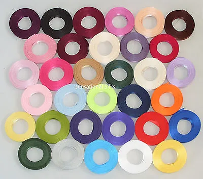 Double Sided Satin Ribbon 3mm 6mm 10mm 15mm 25mm 38mm Buy 3 Get A 4th One Free • £1.25