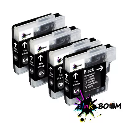 4 Black Ink Cartridge Fits Brother LC61 MFC-6490CW MFC-J270w DCP-163C DCP-J715W • $8.48