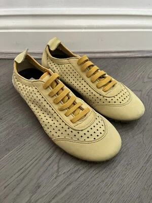 £34.99 • Buy The Art Company Kioto Womens Yellow Soft Leather Trainers Size UK 4 - NEW NO BOX