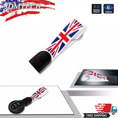 Red&Blue UK Flag Style Silicone Keychain Key Holder For MINI Cooper F55 F56 F60 • $9.99