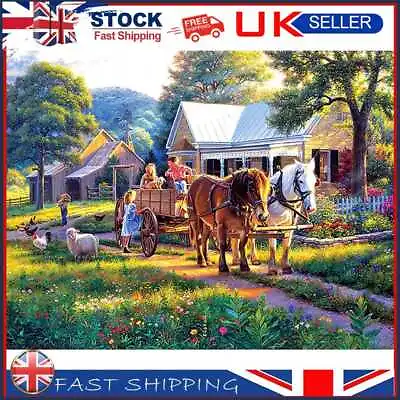 £8.29 • Buy Full Embroidery Canvas Stamped 11CT Cross Stitch Farm View Kit (SZX-C327)
